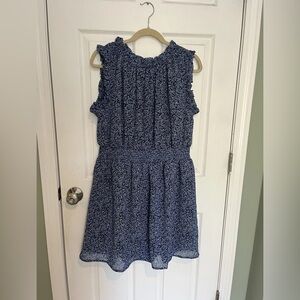 Knox Rose Dress Size Large Purple And White- Casual Dress, Wedding Guest Dress